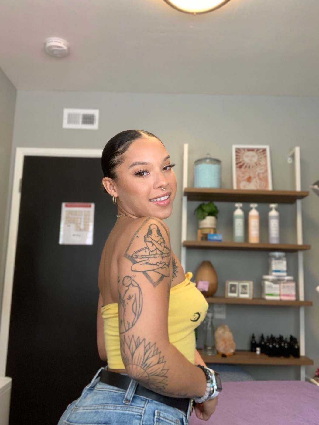 Tamar in her wax studio